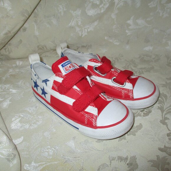 Converse USA Flag Patriotic Star Shoe Hook & Loop - Picture 1 of 6